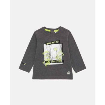 BLUKIDS MAJICA DUG RUKAV TSHIRT MEDIUM GREY MELANGE 