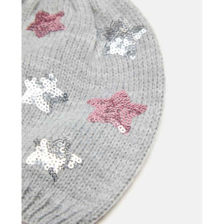BLUKIDS KAPA HAT TRICOT STARS SEQUINS GREY MELANGE
