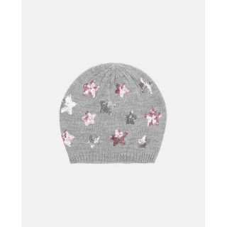BLUKIDS KAPA HAT TRICOT STARS SEQUINS GREY MELANGE