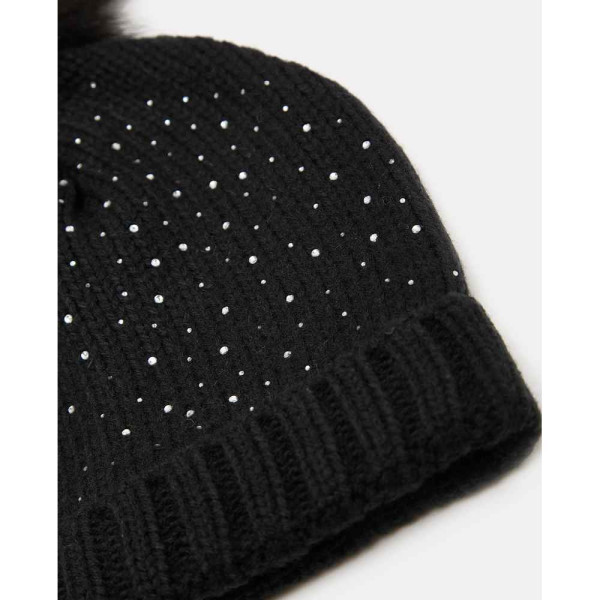 BLUKIDS KAPA HAT TRICOT PONPON BLACK ANTHRACITE