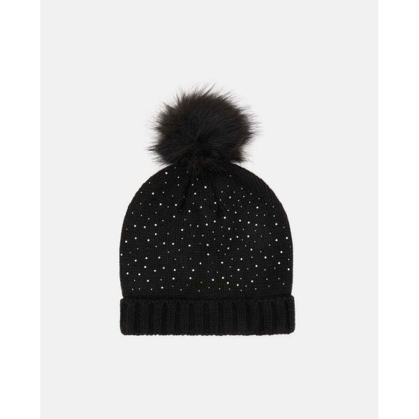 BLUKIDS KAPA HAT TRICOT PONPON BLACK ANTHRACITE
