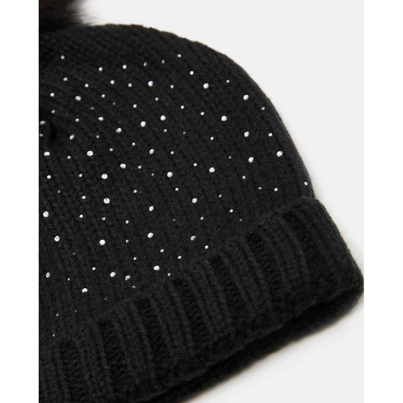BLUKIDS KAPA HAT TRICOT PONPON BLACK ANTHRACITE