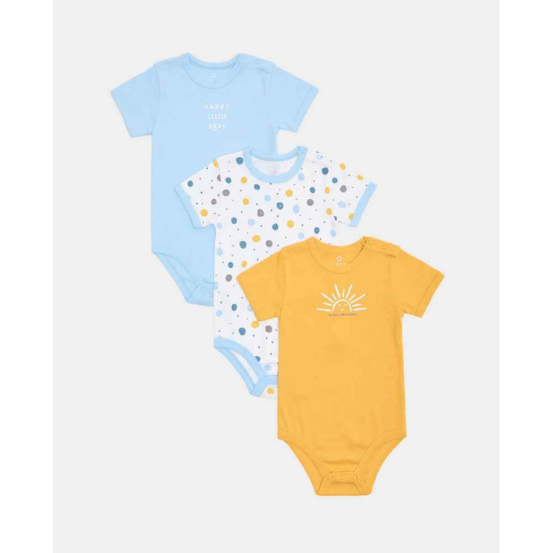 BLUKIDS BODI KRATAK RUKAV PK 3 BOY BODY MULTICOLOUR 