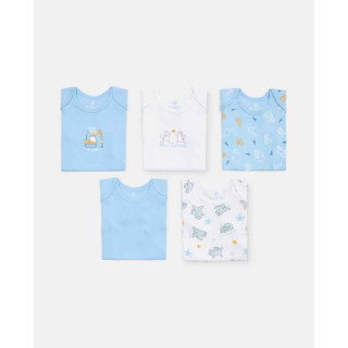 BLUKIDS BODI KRATAK RUKAV PK 5 BOY BODY BLUE/WHITE
