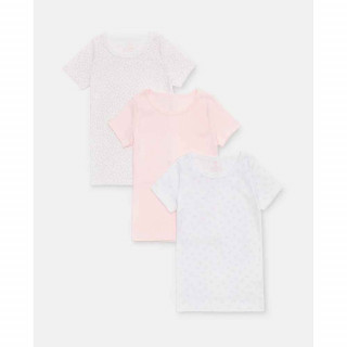 BLUKIDS MAJICA KRATAK RUKAV PK 3 T-SHIRTS 2/8 WHITE/PINK