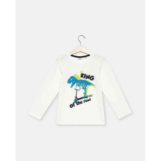 BLUKIDS MAJICA DUG RUKAV T-SHIRT BLANC DE BLANC 