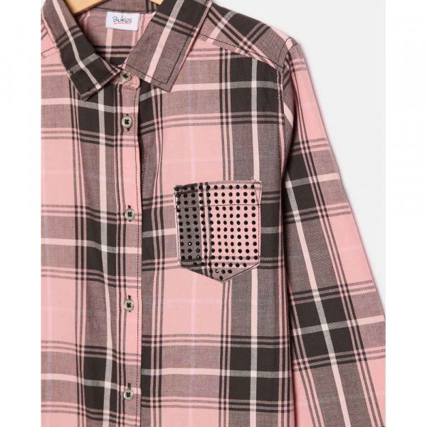 BLUKIDS KOSULJA SHIRT PINK CHECK