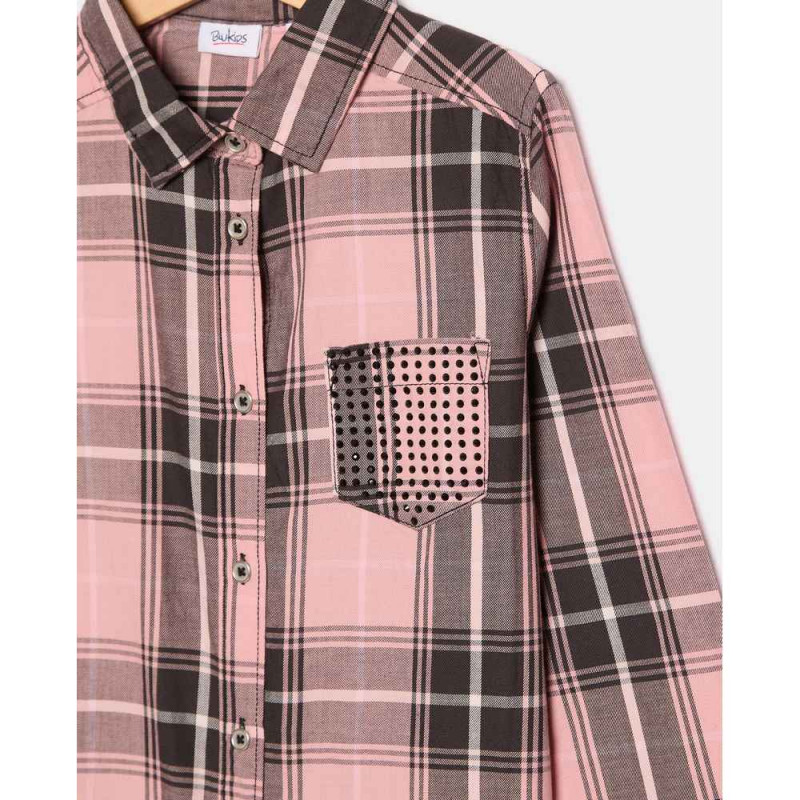 BLUKIDS KOSULJA SHIRT PINK CHECK