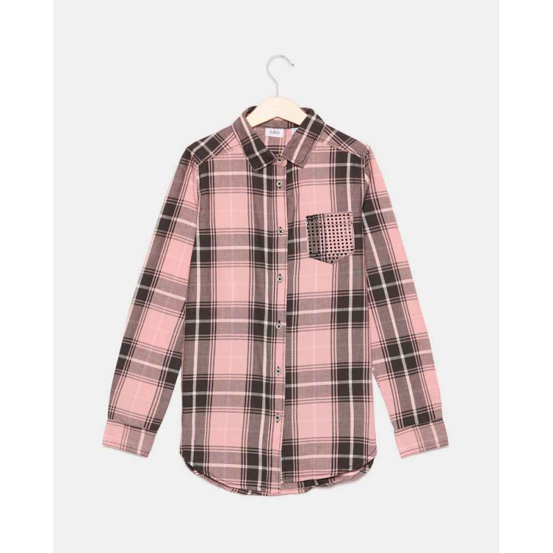 BLUKIDS KOSULJA SHIRT PINK CHECK
