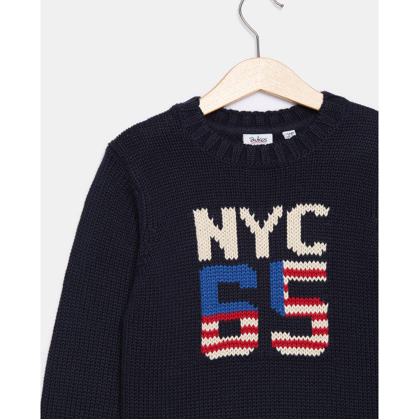 BLUKIDS DZEMPER ROUND NECK DARK NAVY