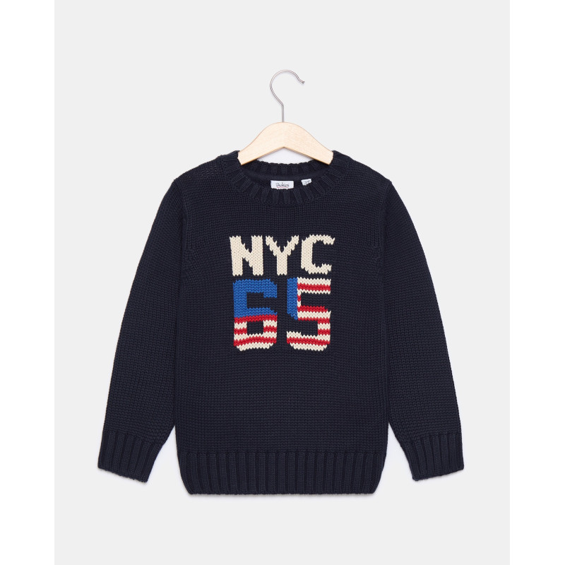 BLUKIDS DZEMPER ROUND NECK DARK NAVY