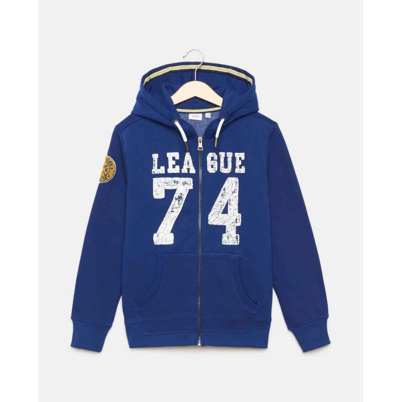 BLUKIDS DUKSERICA FULL ZIP WITH HOOD BLUE DEPTHS