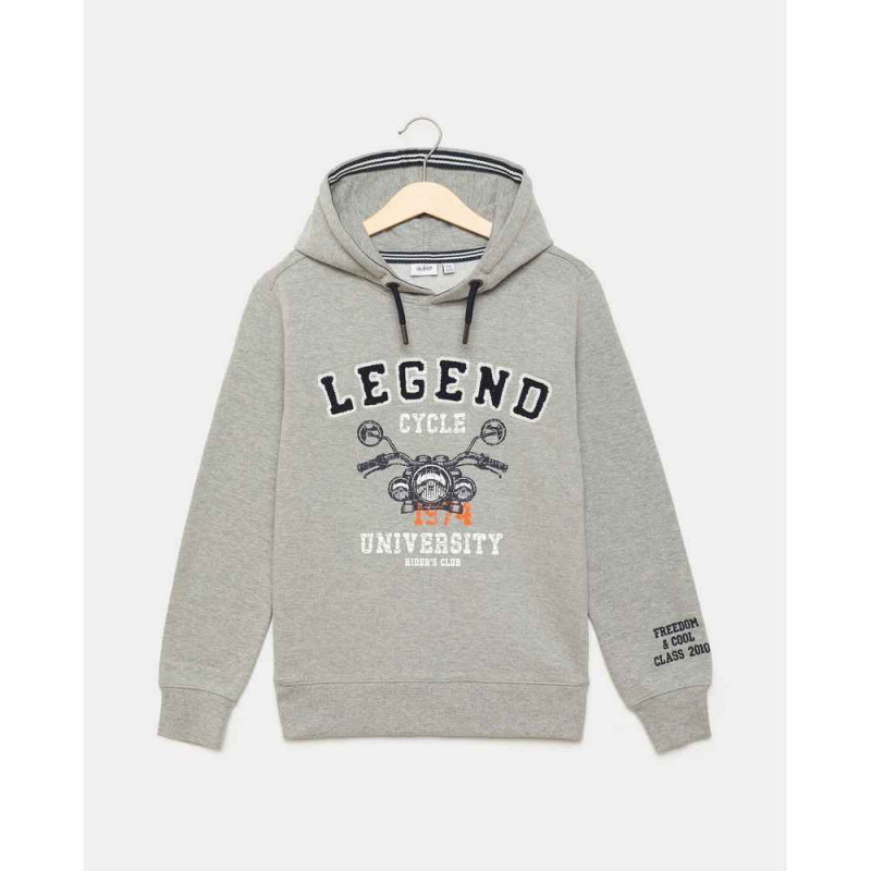 BLUKIDS DUKSERICA HOODIE GREY MELANGE 