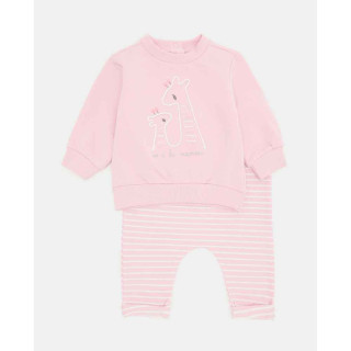 BLUKIDS TRENERKA KOMPLET SET GIRL GIRAFFE BARELY PINK 