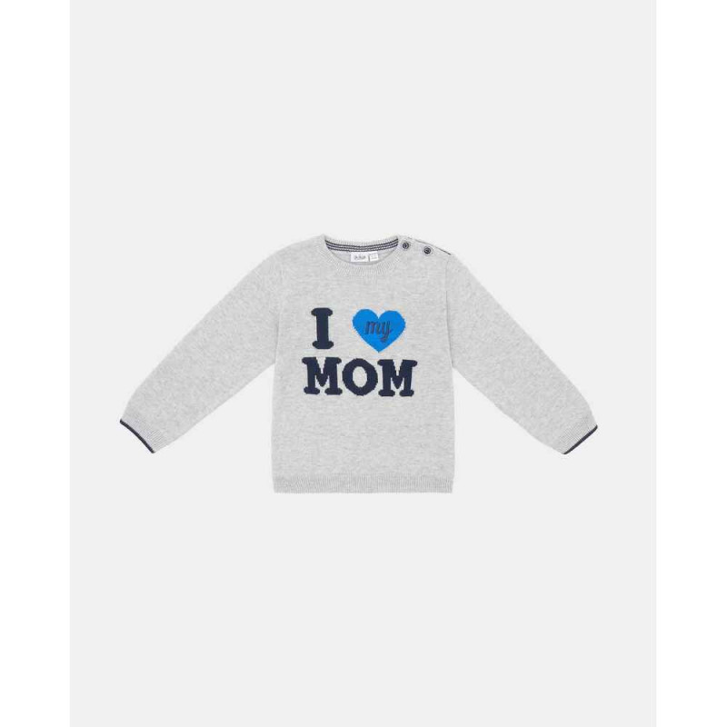BLUKIDS DZEMPER TRICOT GREY MELANGE