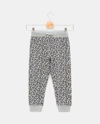 BLUKIDS PANTALONE TROUSERS AOP LIGHT GREY MELANGE
