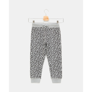 BLUKIDS PANTALONE TROUSERS AOP LIGHT GREY MELANGE 