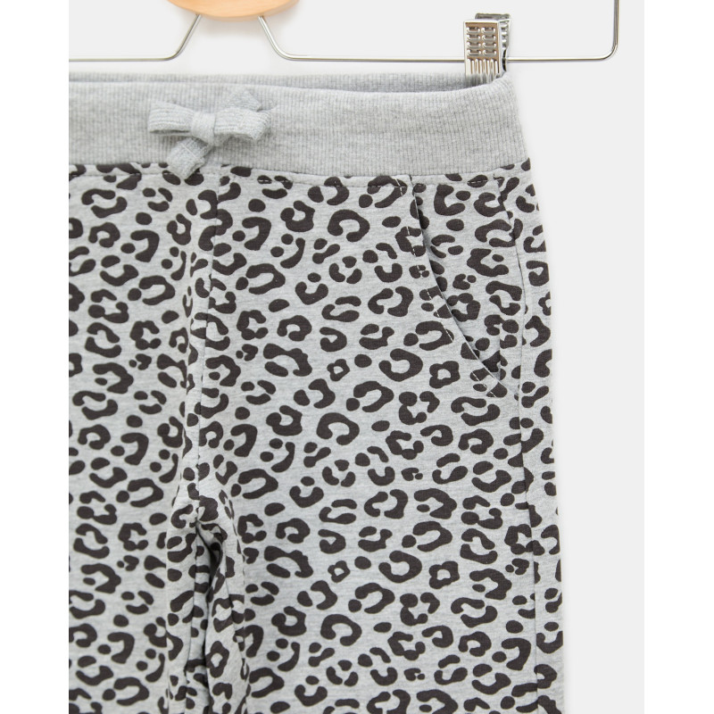 BLUKIDS PANTALONE TROUSERS AOP LIGHT GREY MELANGE