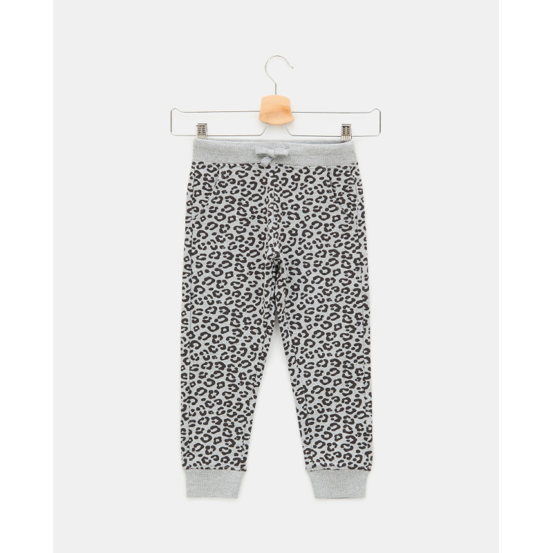 BLUKIDS PANTALONE TROUSERS AOP LIGHT GREY MELANGE