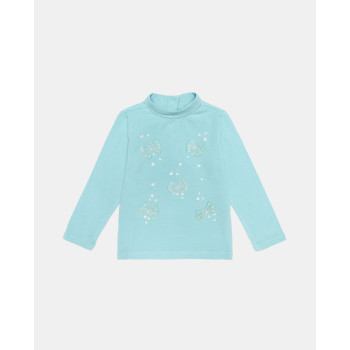 BLUKIDS MAJICA DUG RUKAV HIGH NECK W/APPLICATION AQUIFER 