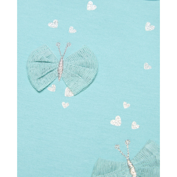 BLUKIDS MAJICA DUG RUKAV HIGH NECK W/APPLICATION AQUIFER 