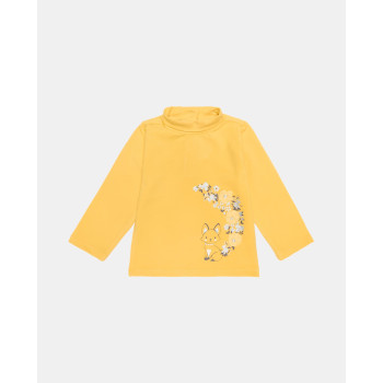 BLUKIDS MAJICA DUG RUKAV HIGH NECK W/APPLICATION YOLK YELLOW 