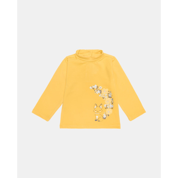 BLUKIDS MAJICA DUG RUKAV HIGH NECK W/APPLICATION YOLK YELLOW 