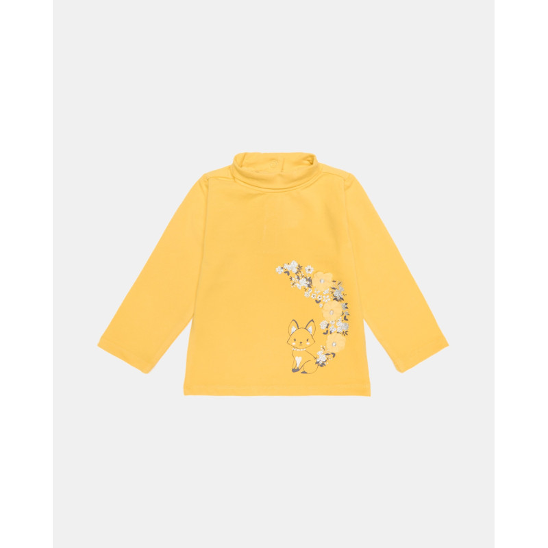 BLUKIDS MAJICA DUG RUKAV HIGH NECK W/APPLICATION YOLK YELLOW 