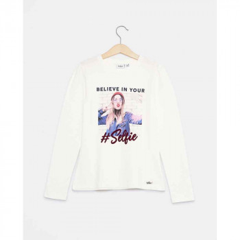 BLUKIDS MAJICA DUG RUKAV T-SHIRT L/S SNOW WHITE 