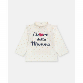 BLUKIDS ROLKA T-SHIRT W/ROUCHES + PRINTBLANC DE BLANC