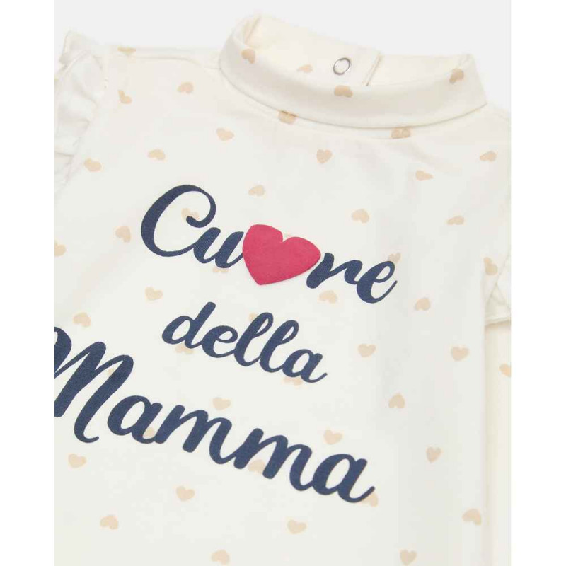 BLUKIDS ROLKA T-SHIRT W/ROUCHES + PRINTBLANC DE BLANC