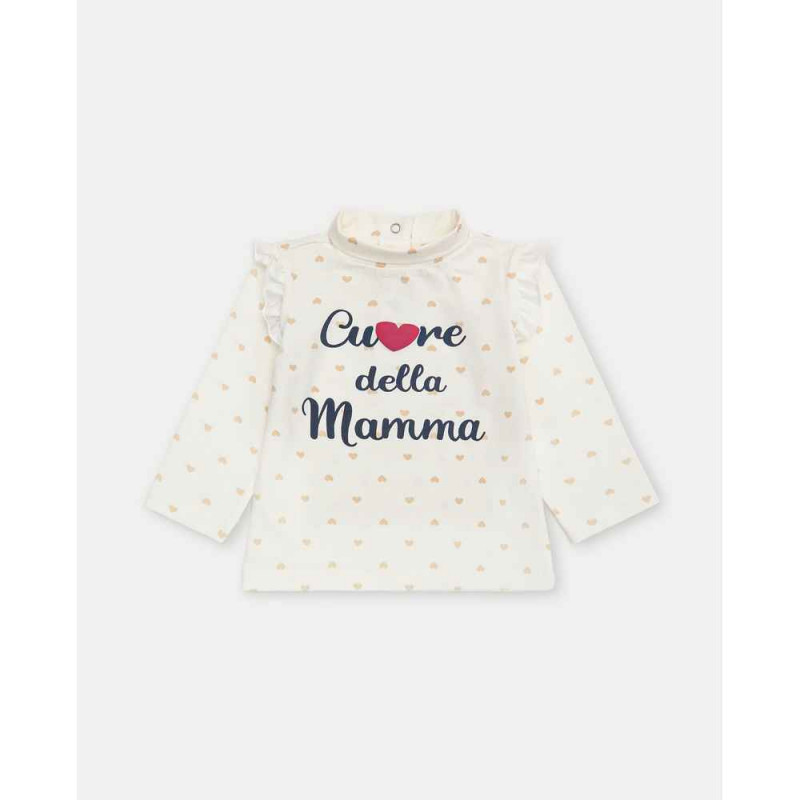 BLUKIDS ROLKA T-SHIRT W/ROUCHES + PRINTBLANC DE BLANC
