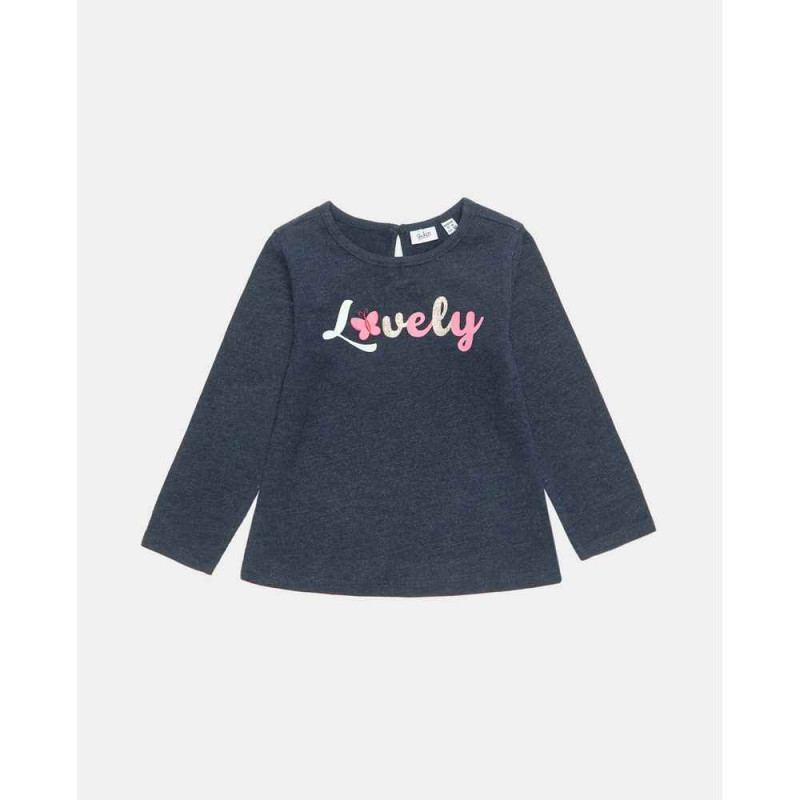 BLUKIDS MAJICA DUG RUKAV TSHIRT BLUE MELANGE