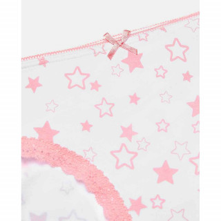 BLUKIDS BRUSHALTER I GACICE SET BRA + SLIP PINK/WHITE