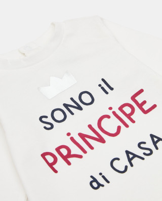 BLUKIDS MAJICA DUG RUKAV T-SHIRT PRINCIPE BOY BLANC DE BLANC