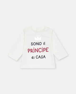 BLUKIDS MAJICA DUG RUKAV T-SHIRT PRINCIPE BOY BLANC DE BLANC 