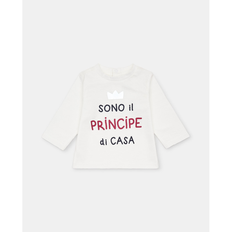 BLUKIDS MAJICA DUG RUKAV T-SHIRT PRINCIPE BOY BLANC DE BLANC