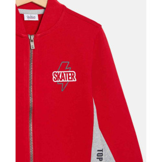 BLUKIDS DUKSERICA FULL ZIP NO HOOD SCARLET SAGE