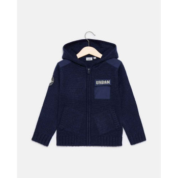 BLUKIDS DUKSERICA TRICOT FULL ZIP PEACOAT 