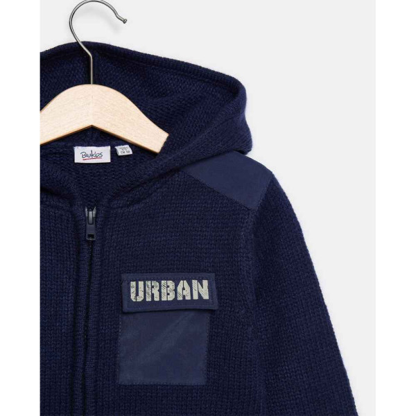 BLUKIDS DUKSERICA TRICOT FULL ZIP PEACOAT 