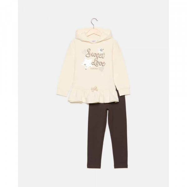 BLUKIDS TRENERKA KOMPLET JOGGING SET WHITE ALYSSUM