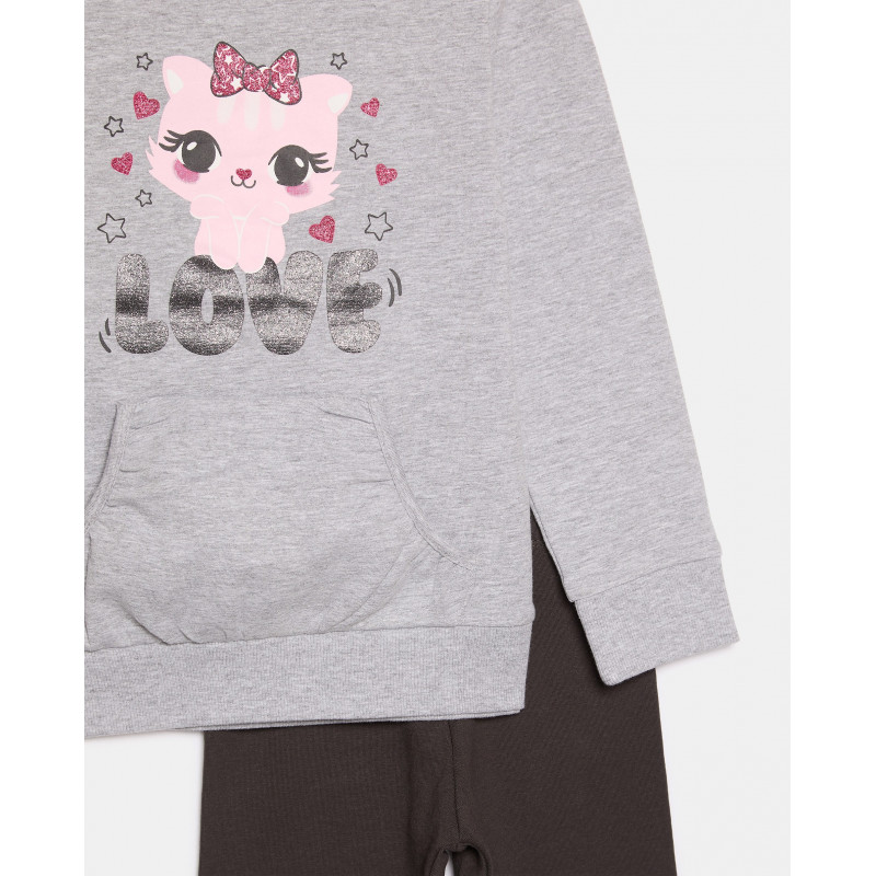 BLUKIDS TRENERKA KOMPLET JOGGING SET LIGHT GREY MELANGE
