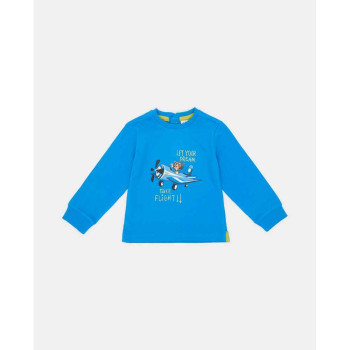 BLUKIDS MAJICA DUG RUKAV TSHIRT DIRECTOIRE BLUE