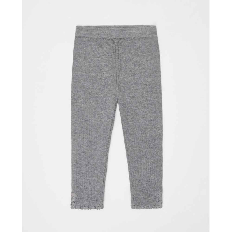 BLUKIDS HELANKE KNIT LEGGING GREY MELANGE