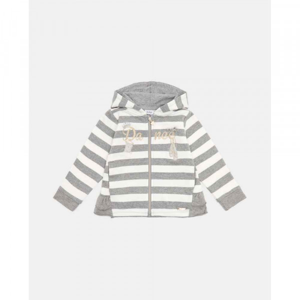 BLUKIDS DUKSERICA Y/D FULL ZIP MEDIUM GREY MELANGE
