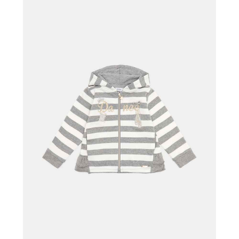BLUKIDS DUKSERICA Y/D FULL ZIP MEDIUM GREY MELANGE