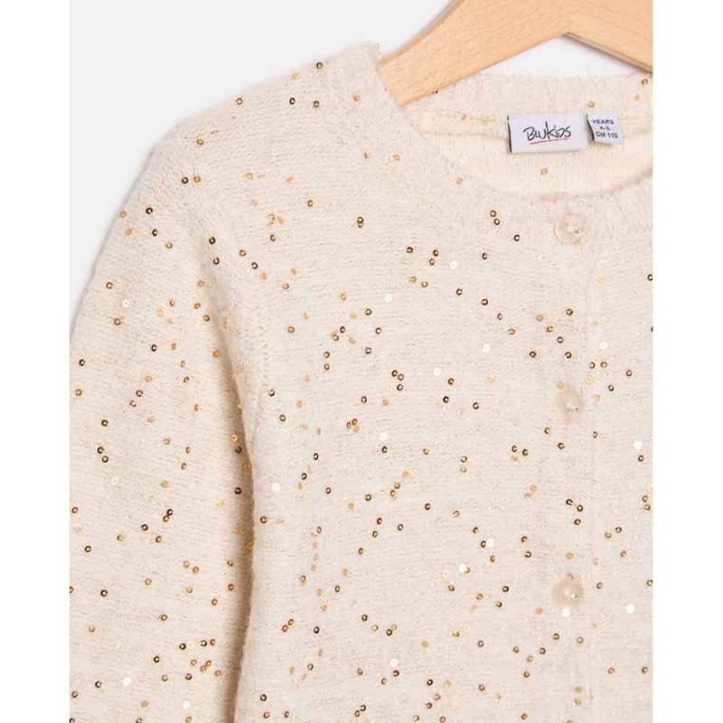 BLUKIDS DZEMPER CARDIGAN SNOW WHITE