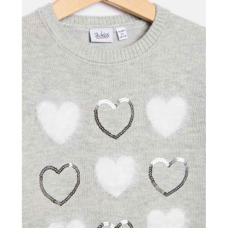 BLUKIDS DZEMPER JUMPER LIGHT GREY MELANGE
