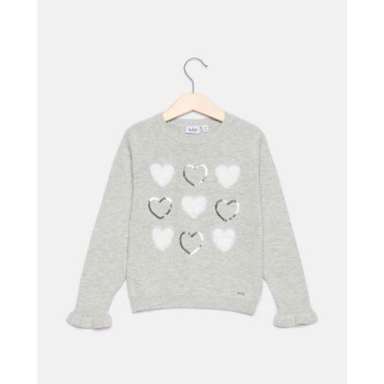 BLUKIDS DZEMPER JUMPER LIGHT GREY MELANGE 