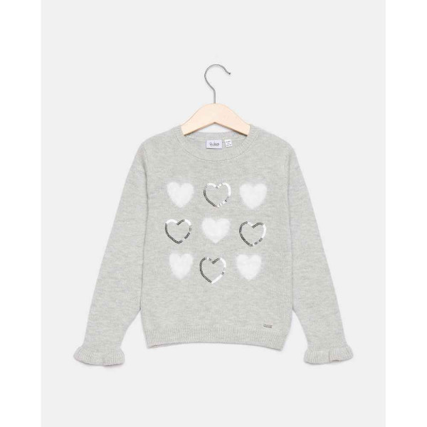 BLUKIDS DZEMPER JUMPER LIGHT GREY MELANGE